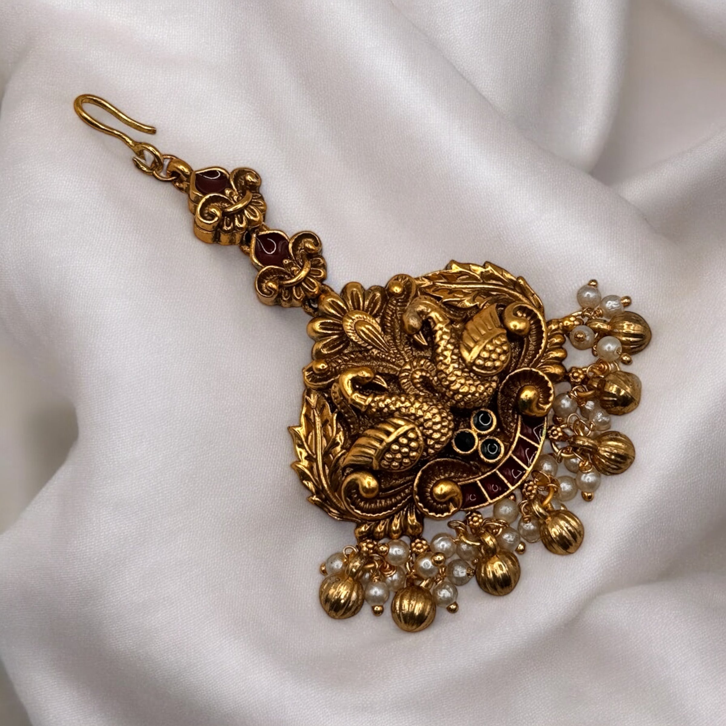 Traditional Peacock Maang Tikka