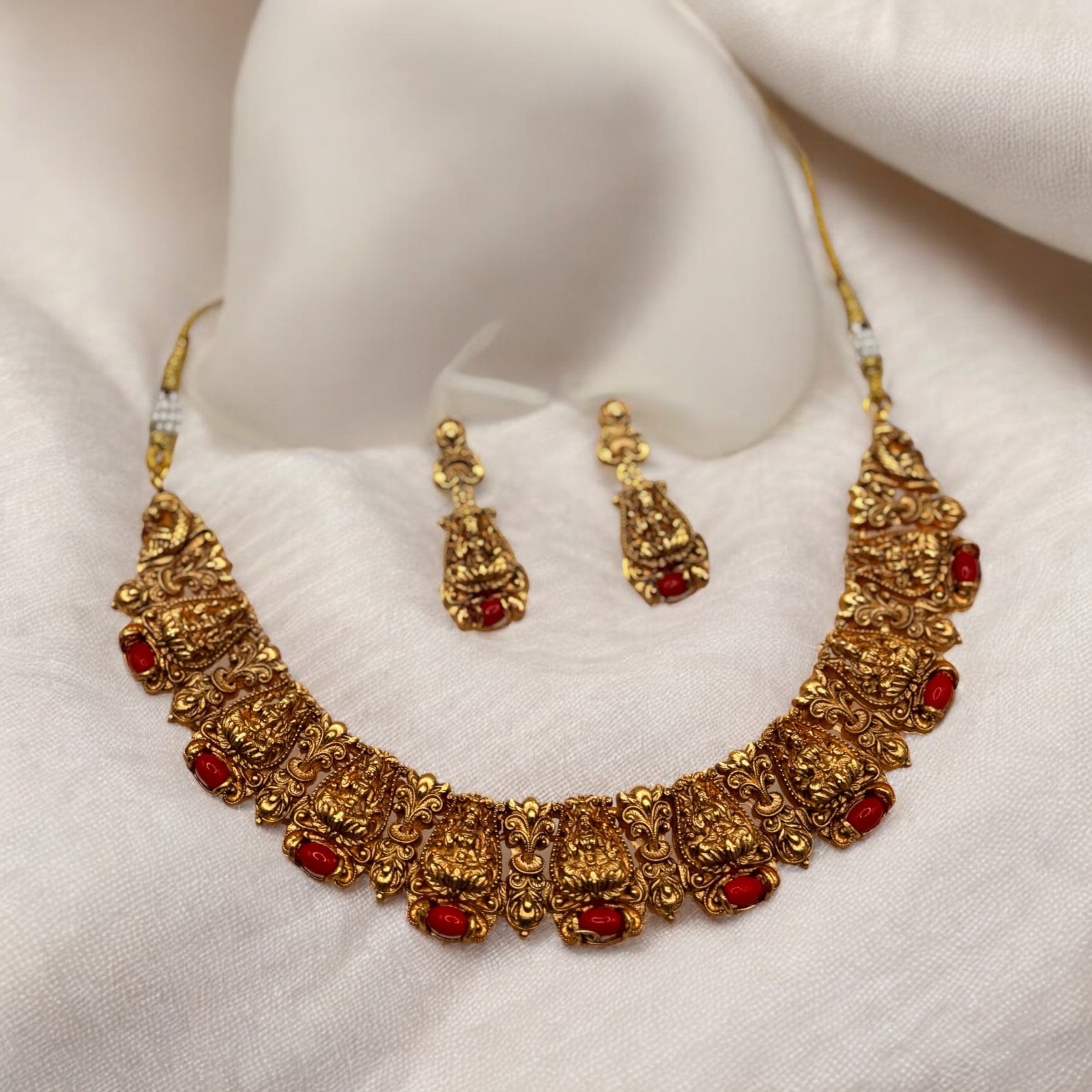 Coral Laxmi Necklace