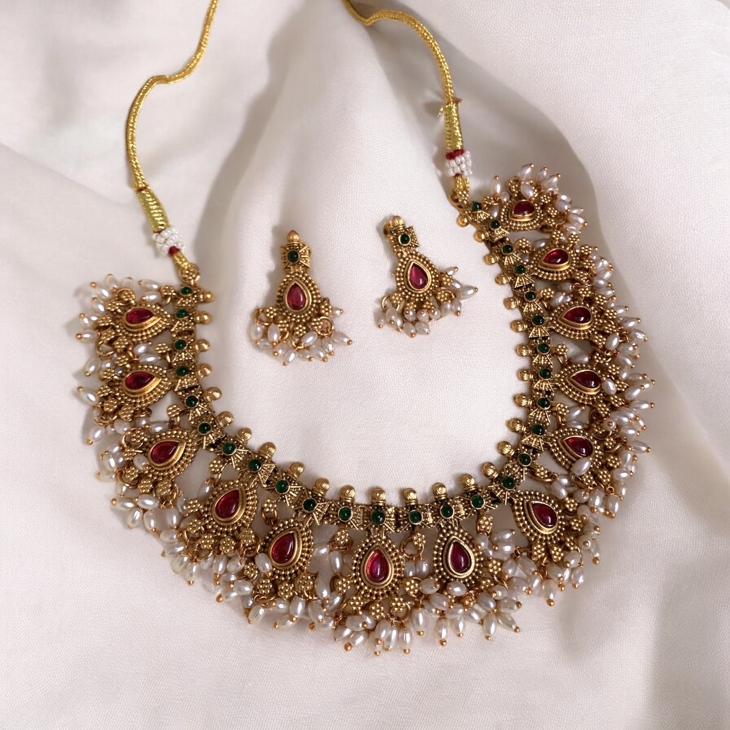Crimson Pearl Necklace
