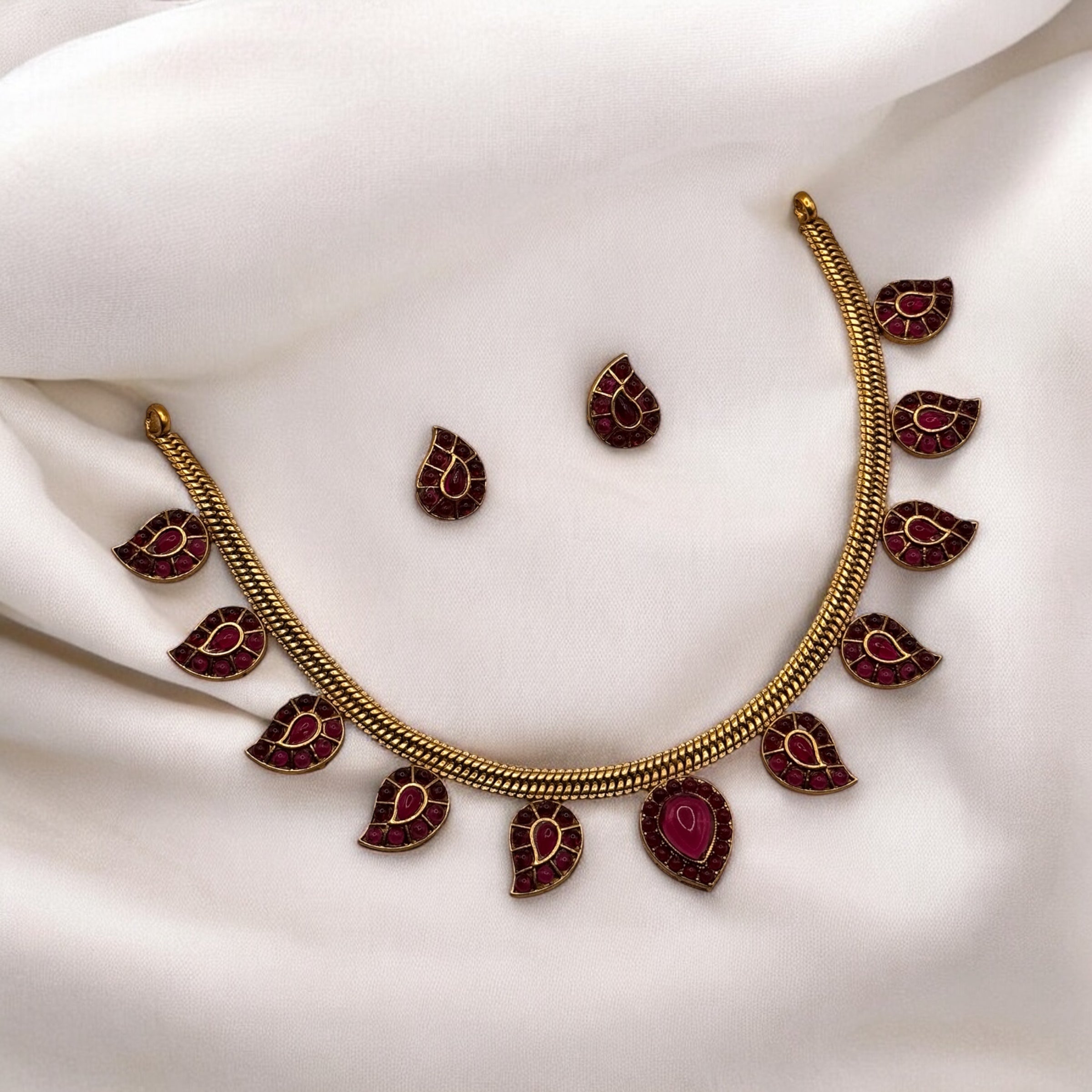 Crimson Charm Ruby Necklace