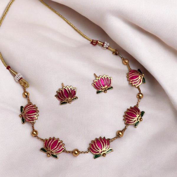 Antique Lotus Necklace