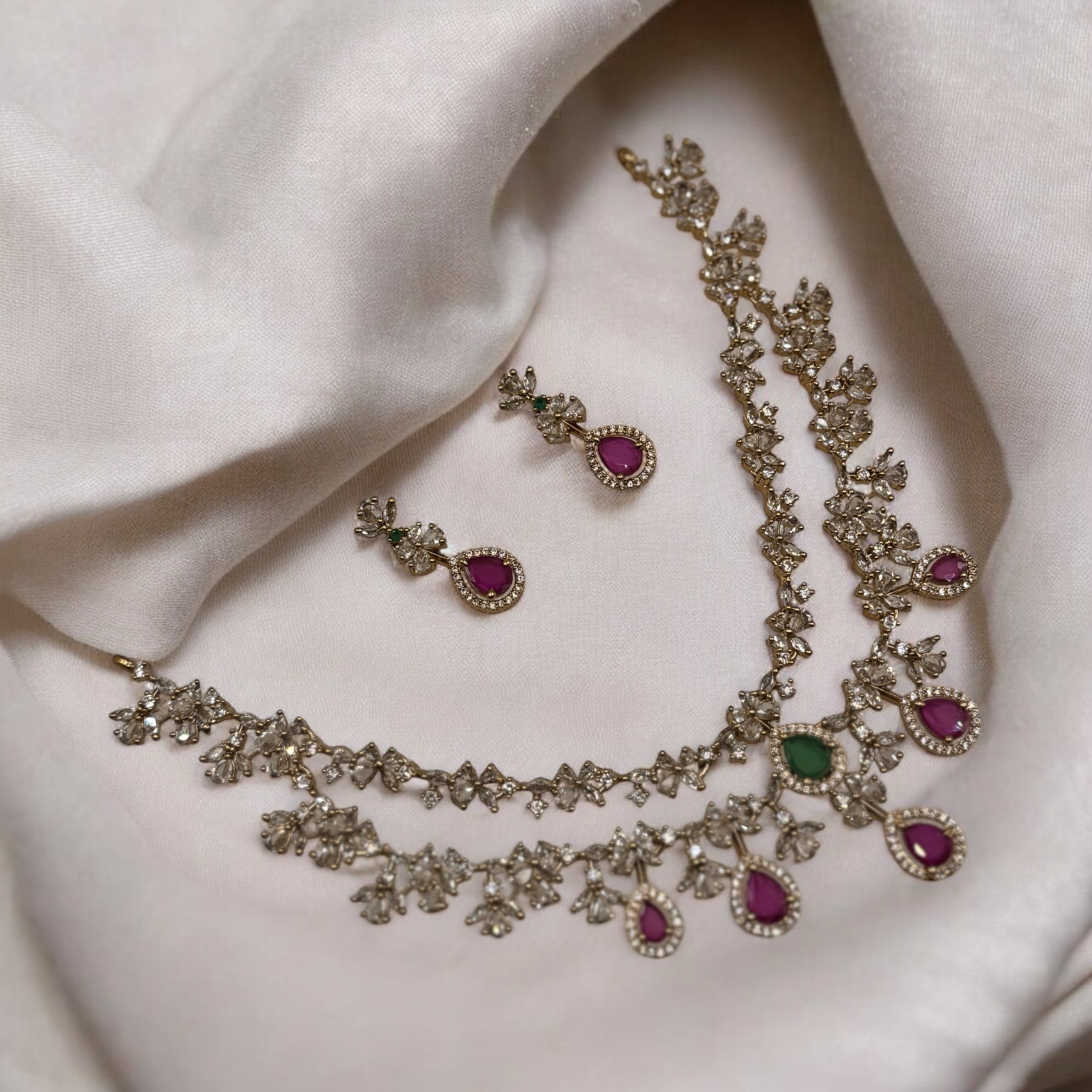Sparkling Elegance AD Necklace
