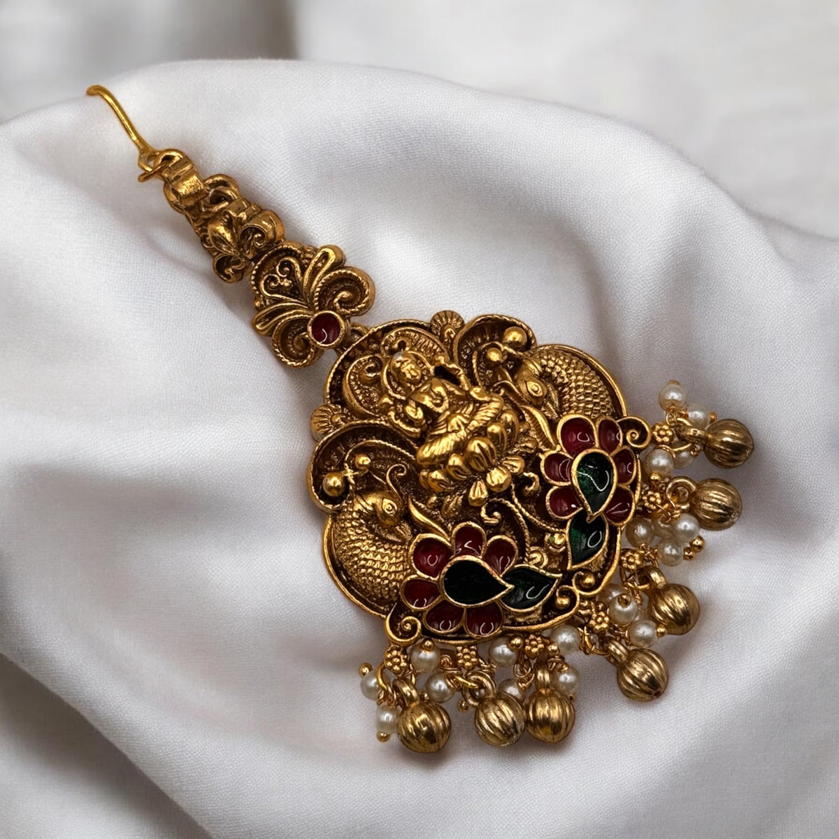 Gold Flower Maang TIkka