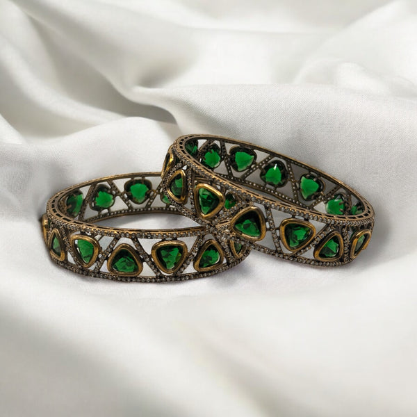 Victorian Emerald Bangles