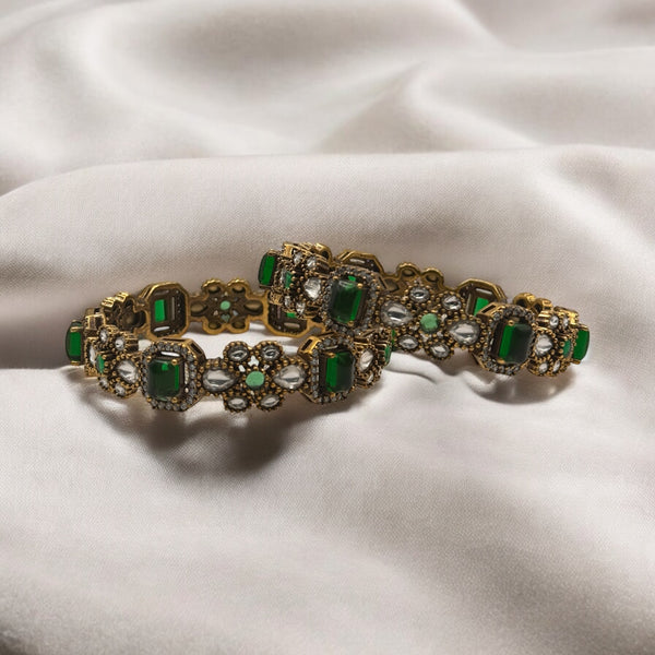 Emerald Elegance Bangles