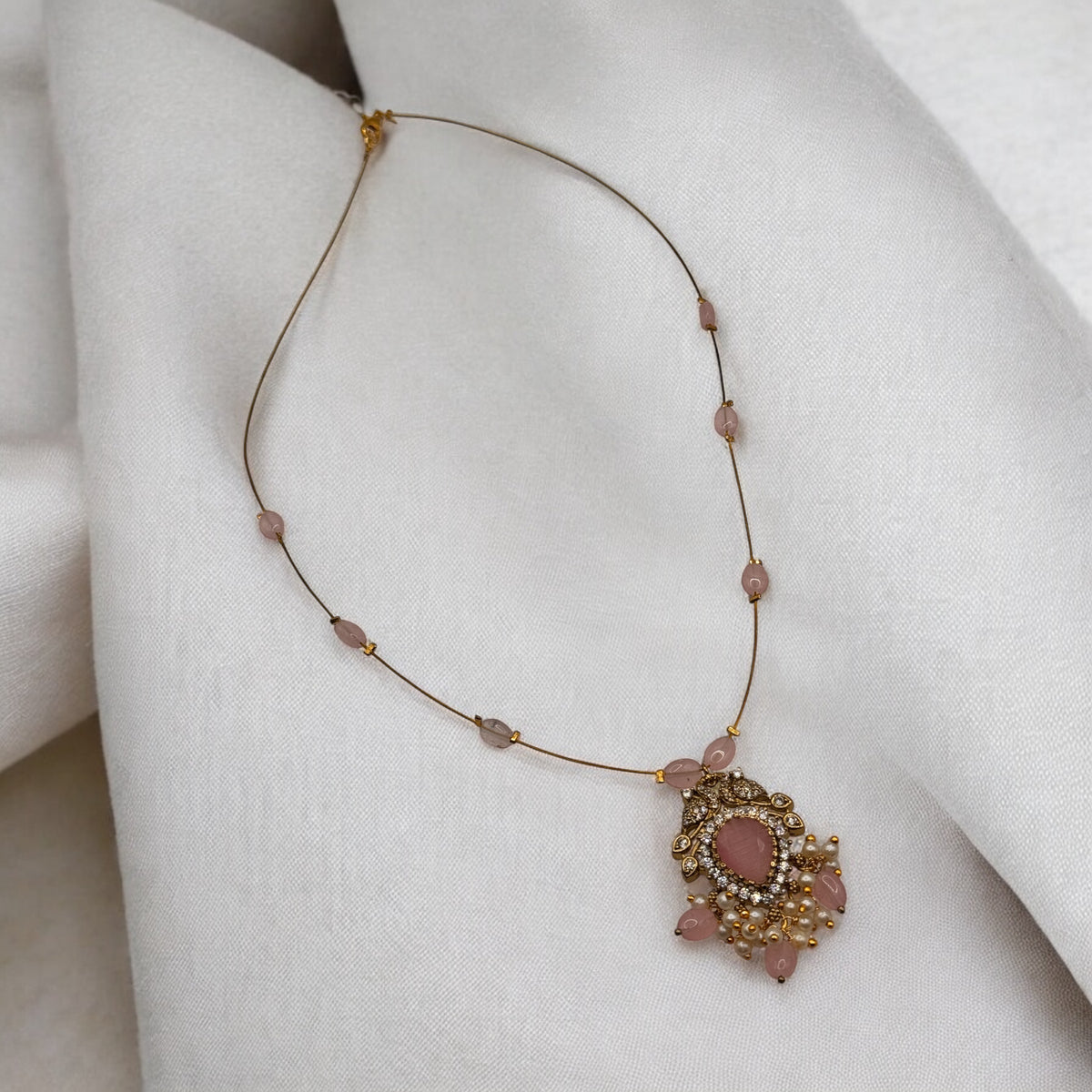 Imperial Peacock Invisible Necklace