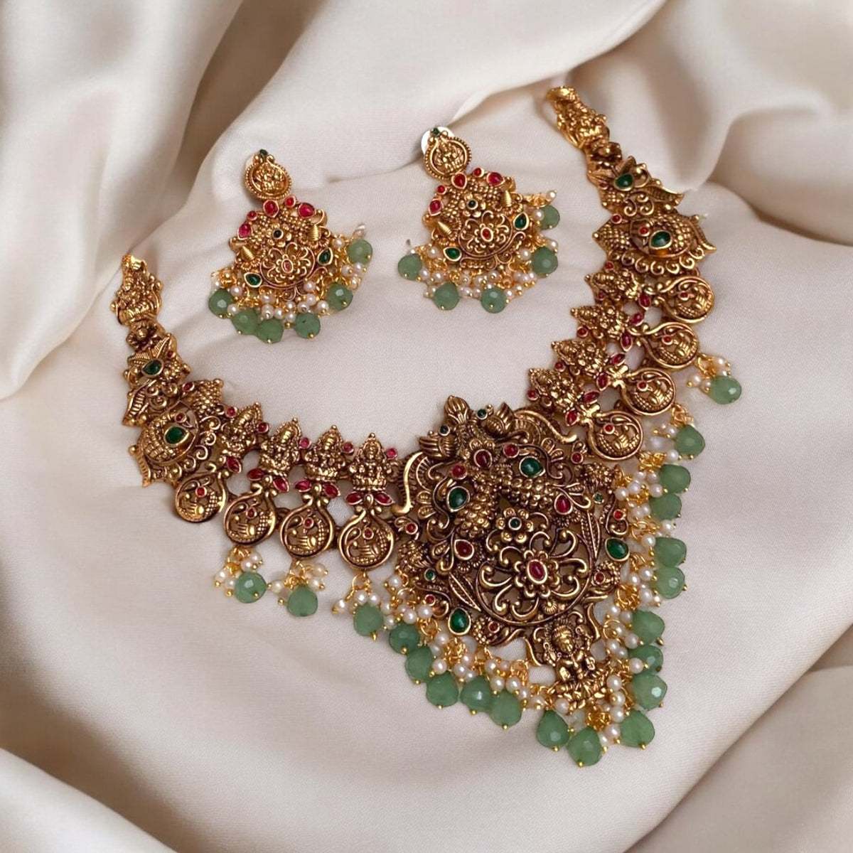 Peacock Laxmi Necklace