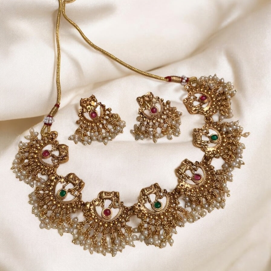 Elephant Chaand Necklace