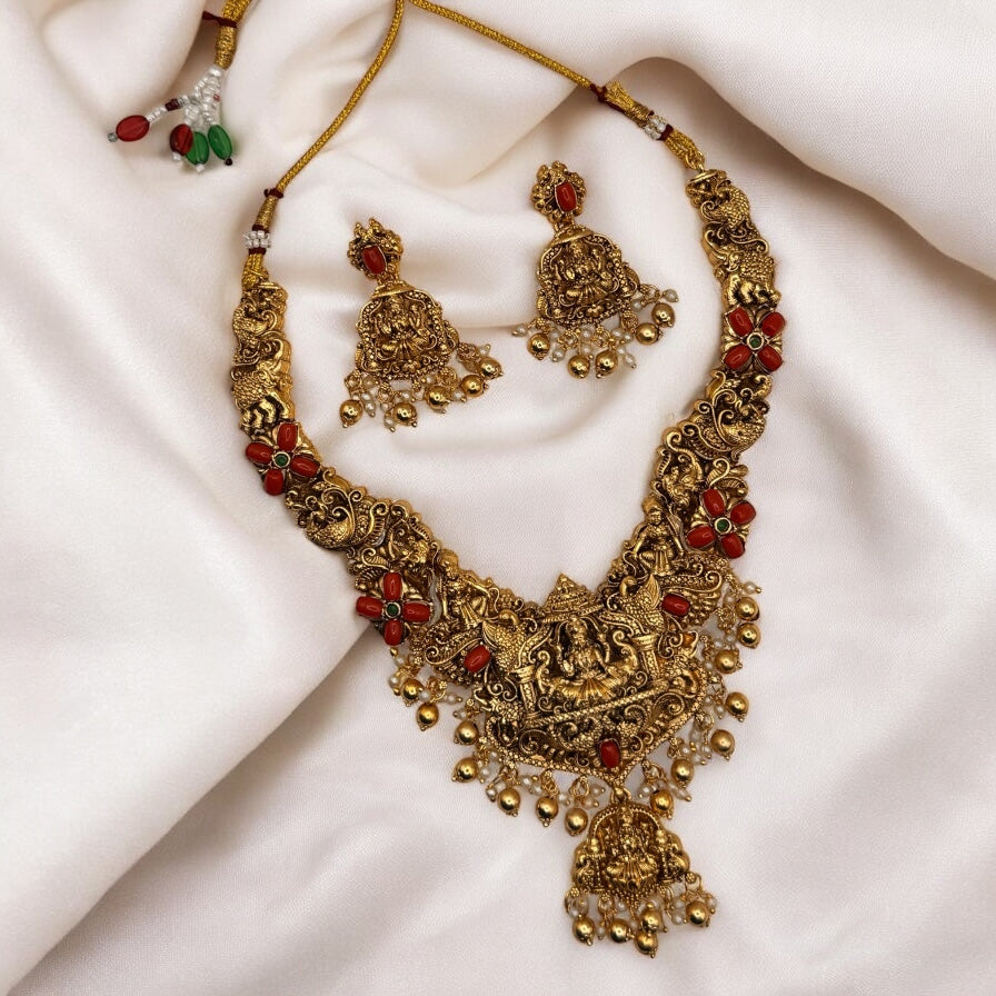 Coral Lakshmi Necklace