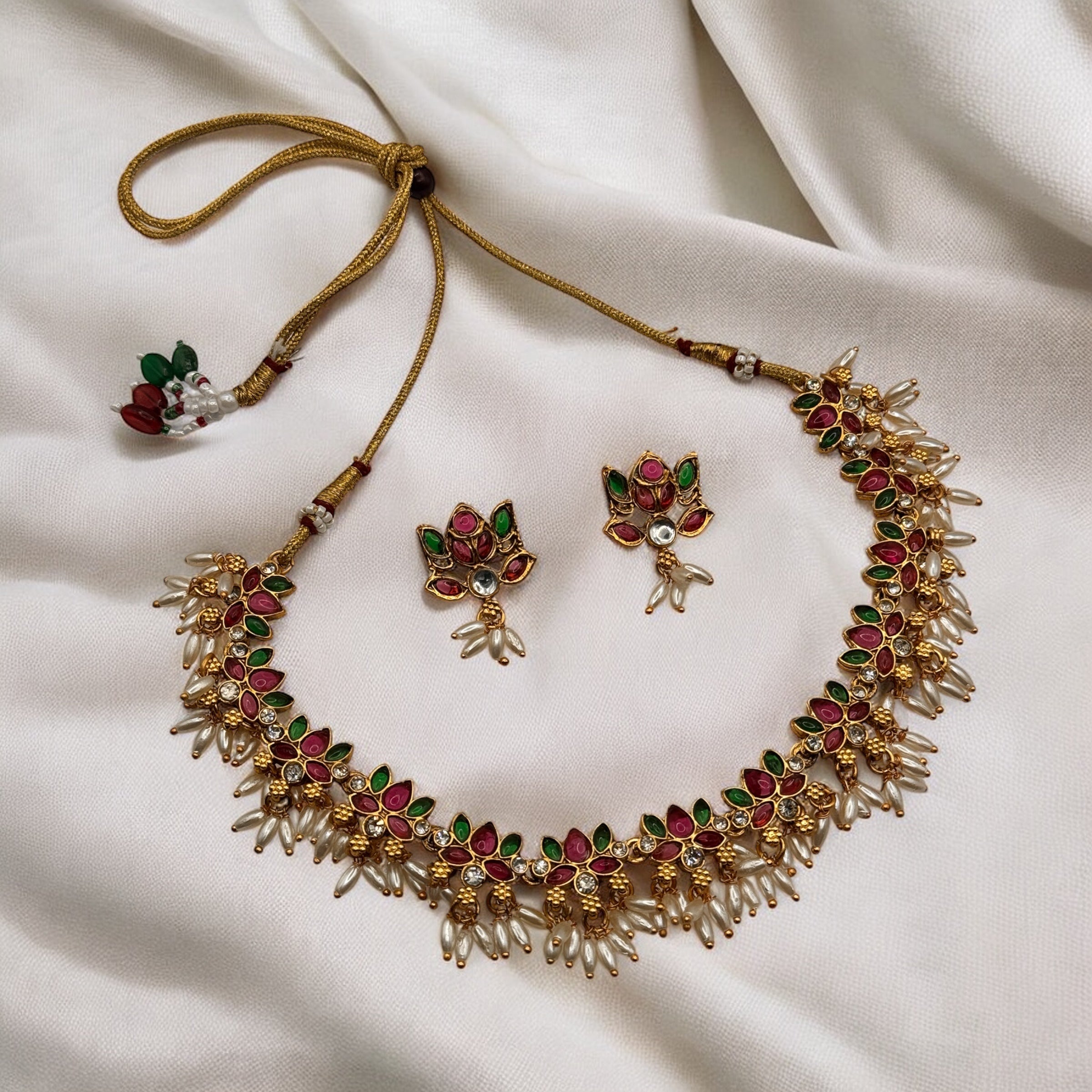 Lotus Pearl Necklace