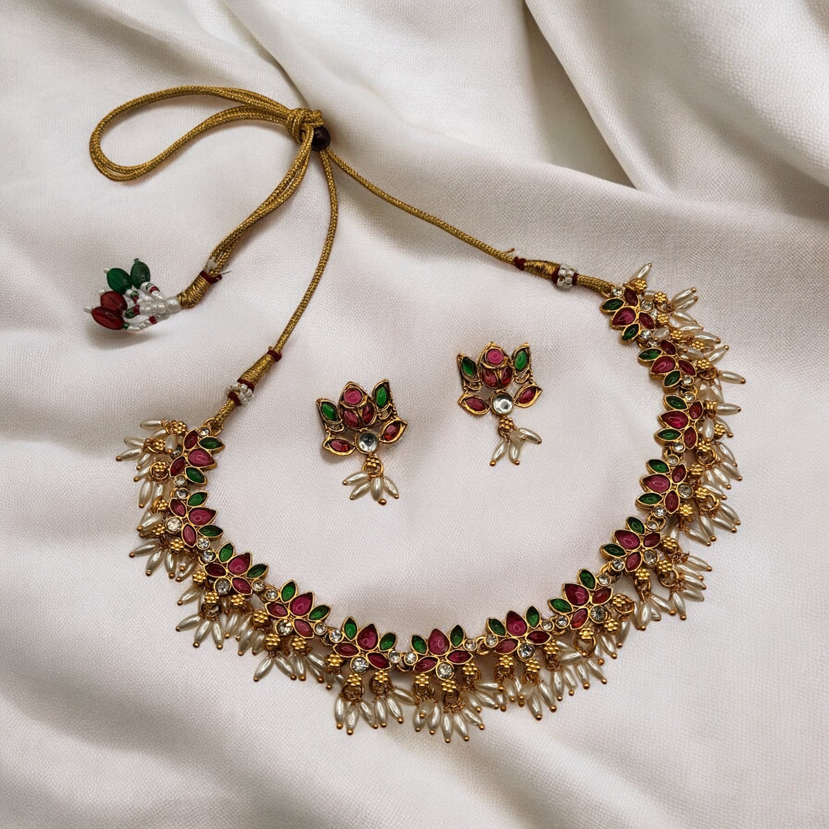 Lotus Pearl Necklace