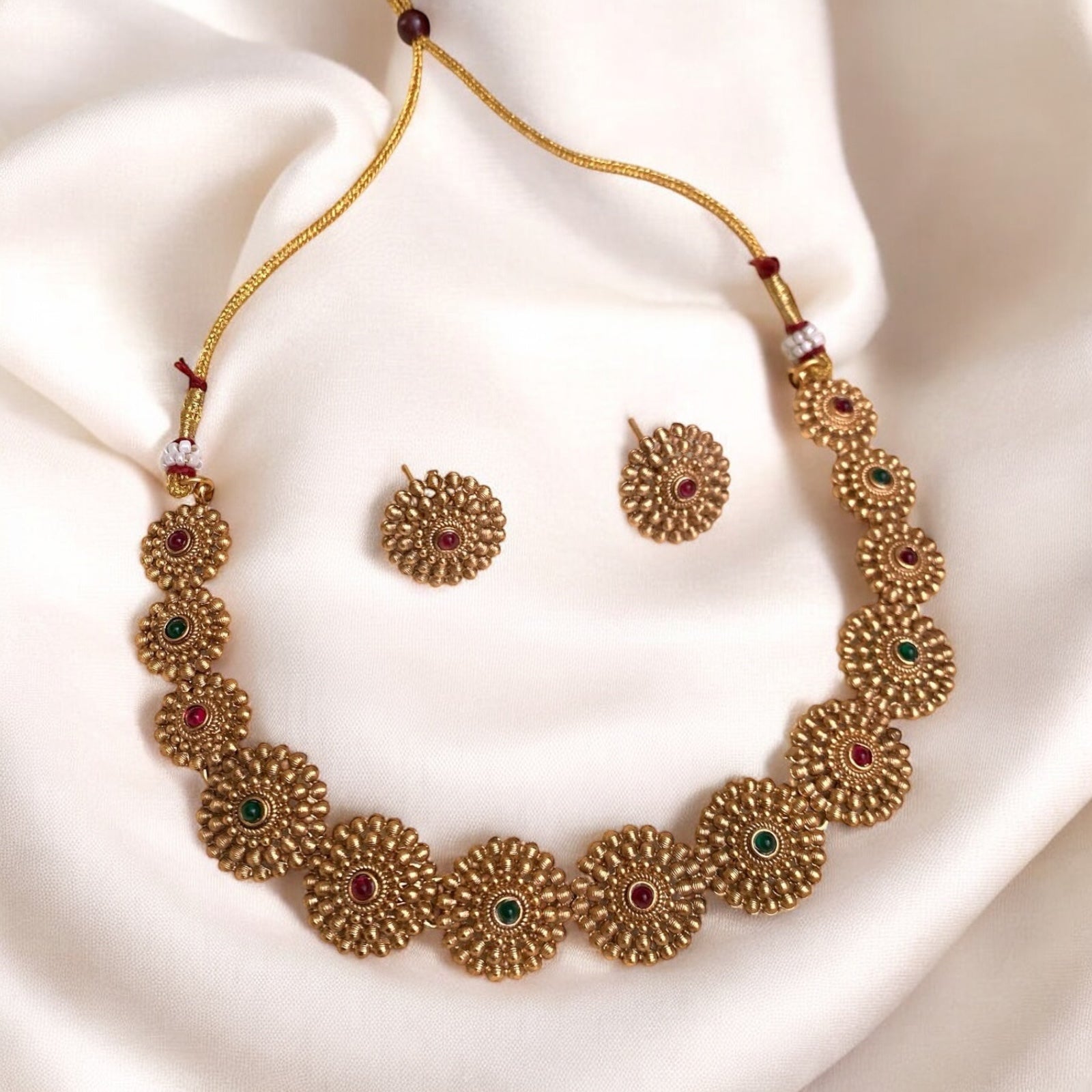 Flower Stud Necklace