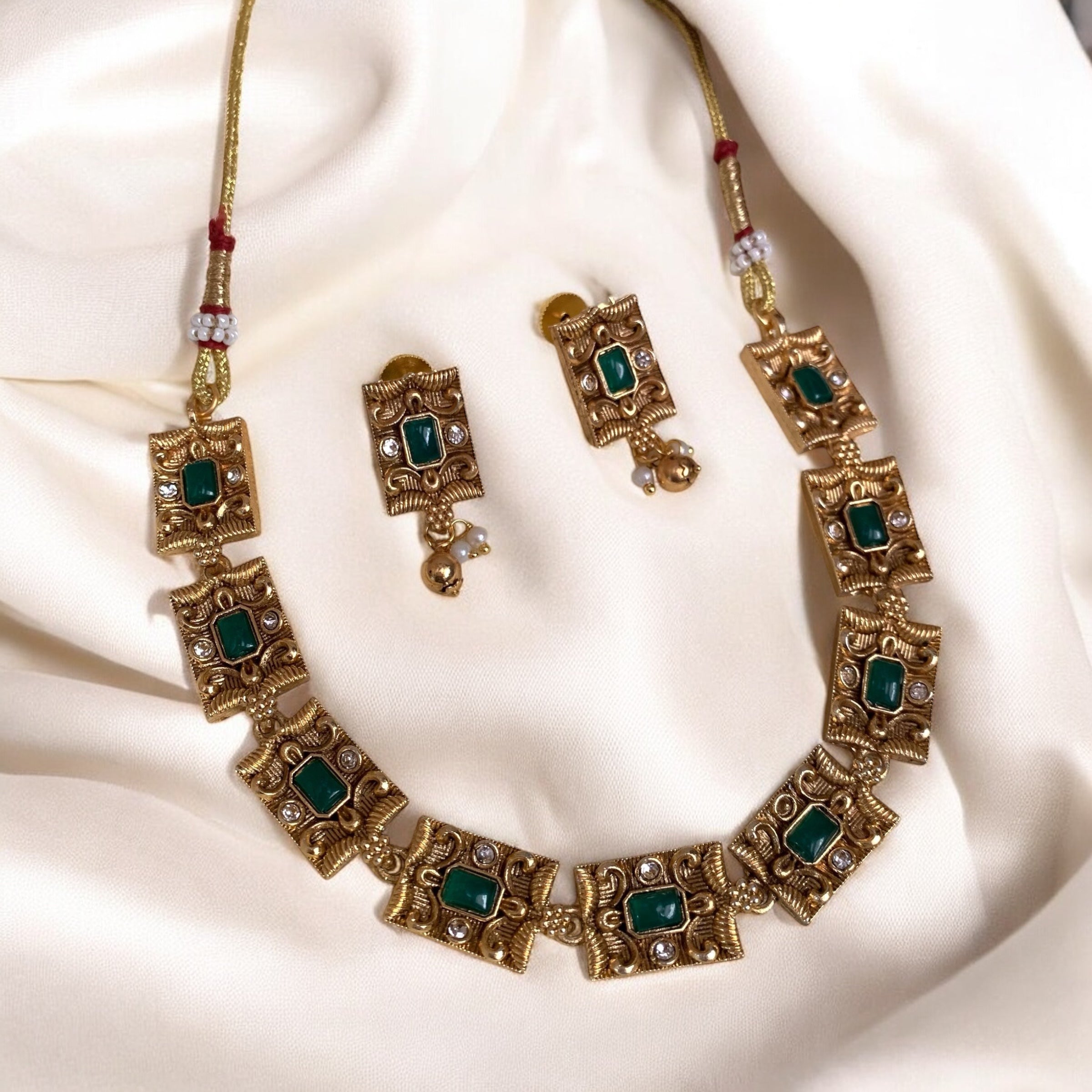 Square Stud Necklace