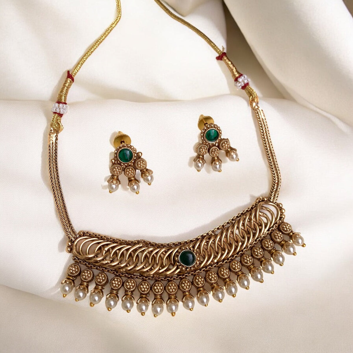 Pearl Hoop Necklace