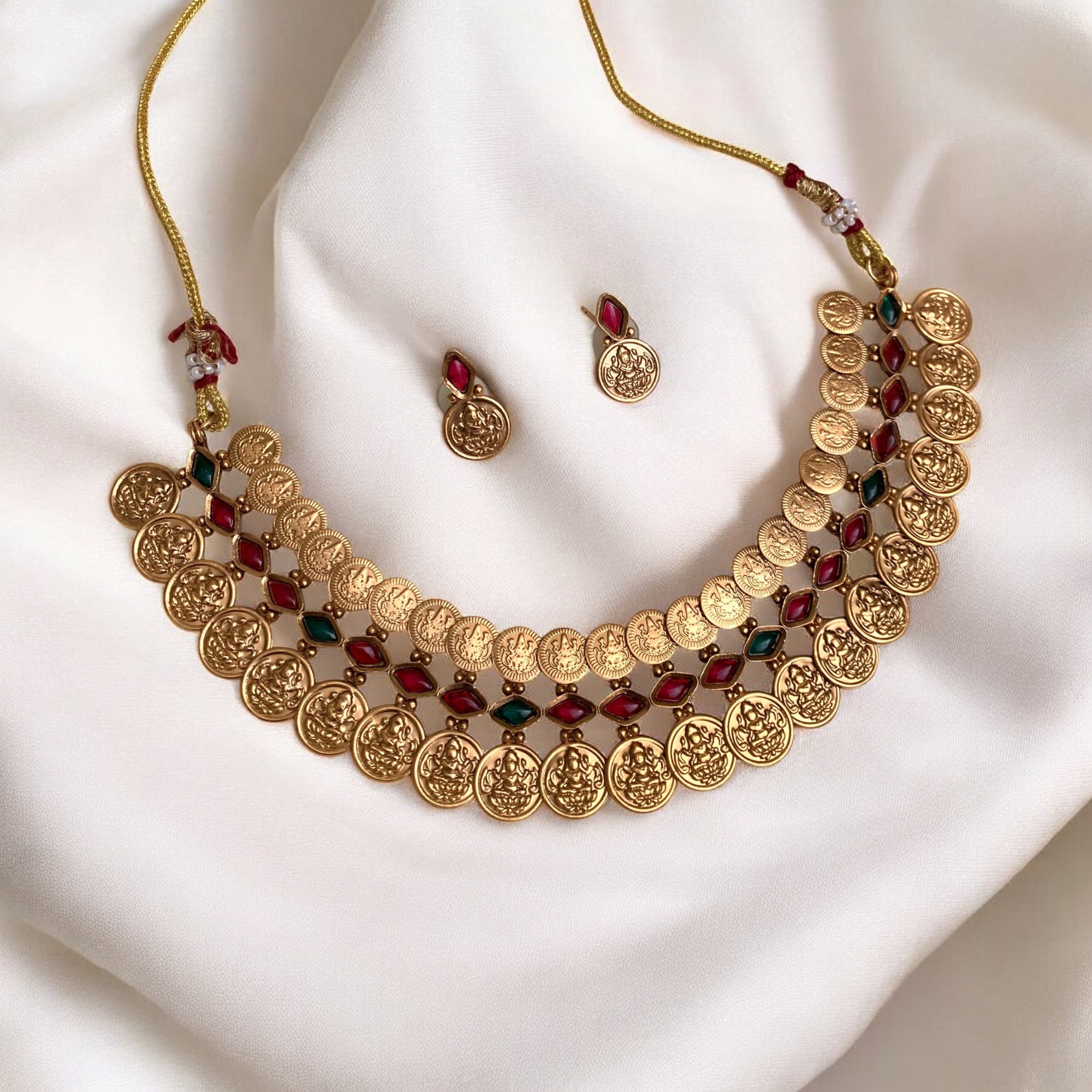 Layered Laxmi Coin Necklace
