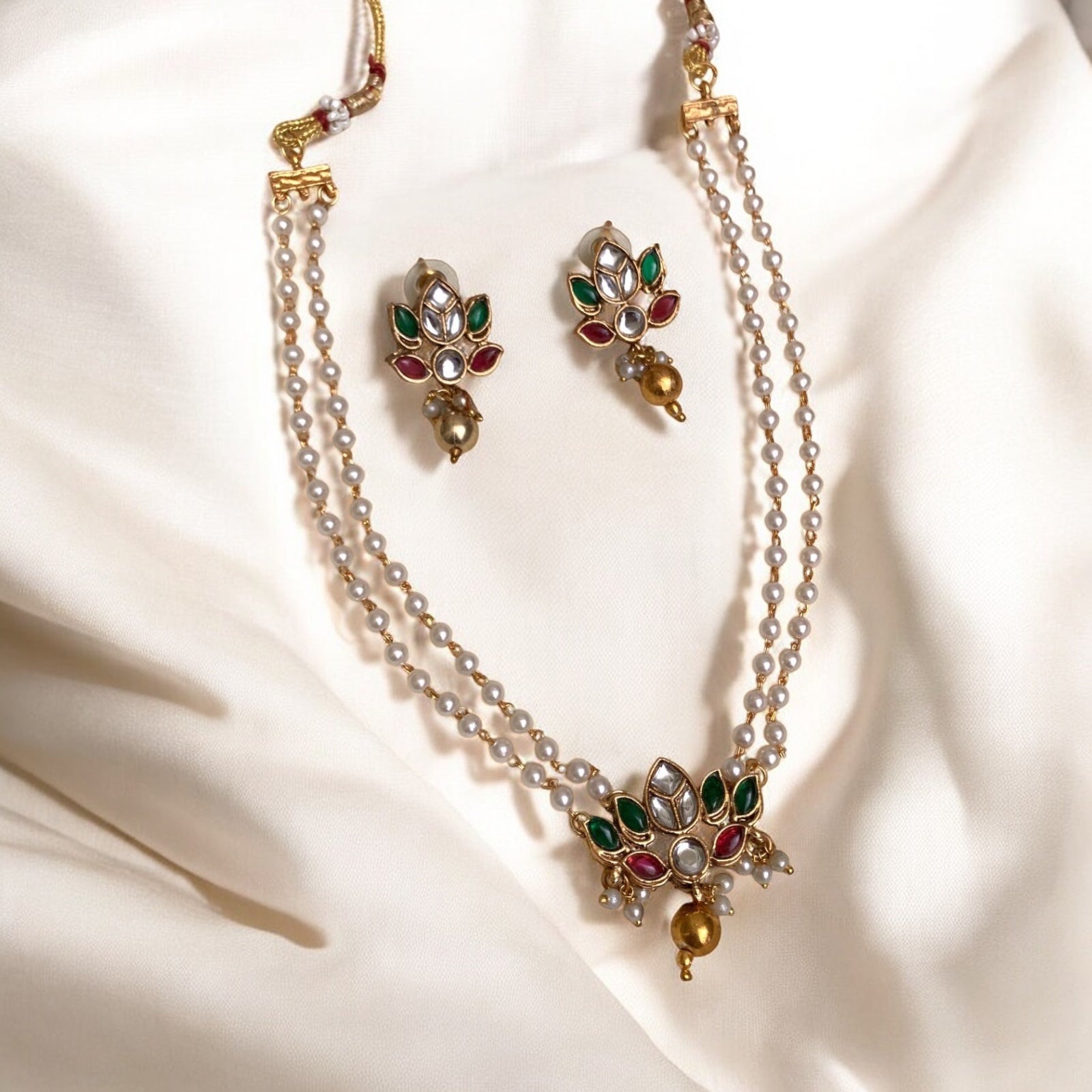 Lotus Pearl Necklace