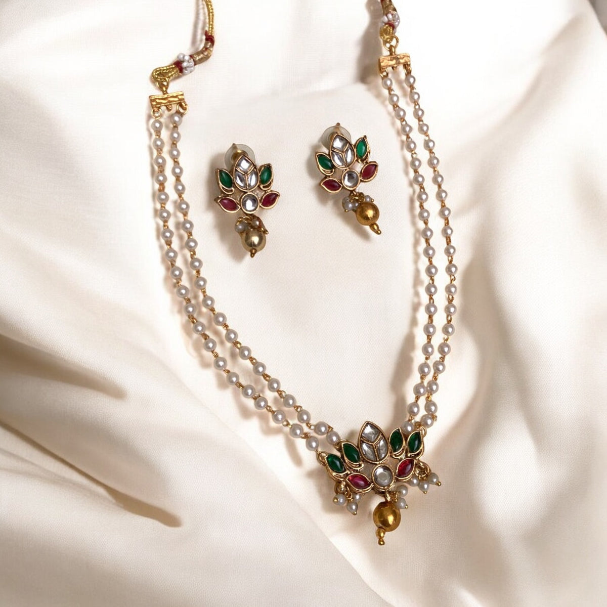 Lotus Pearl Necklace
