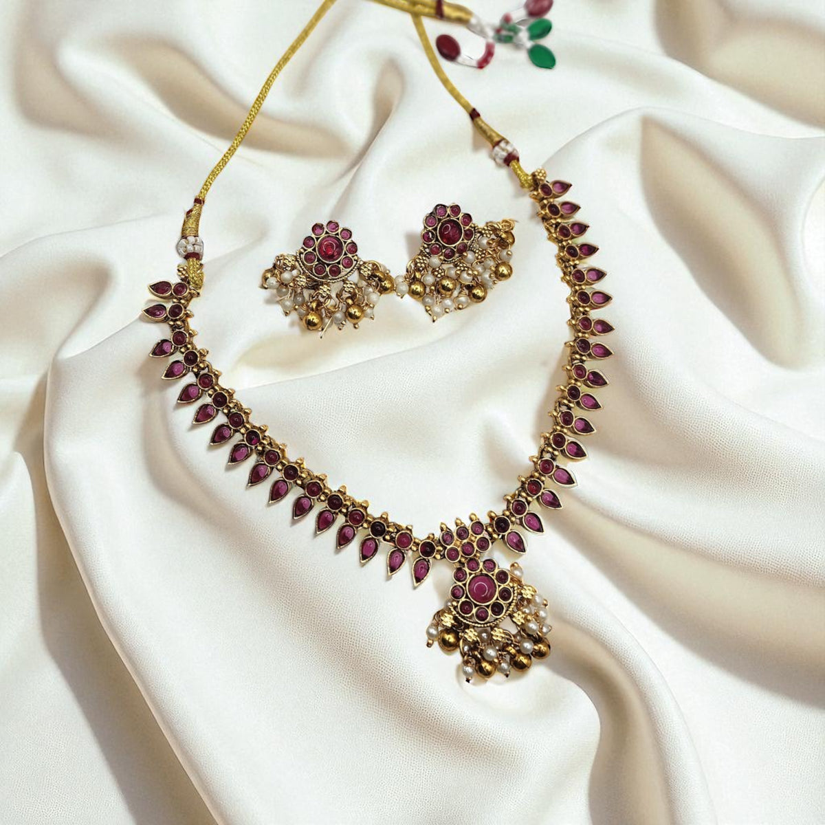 Ruby Emerald Grace Necklace