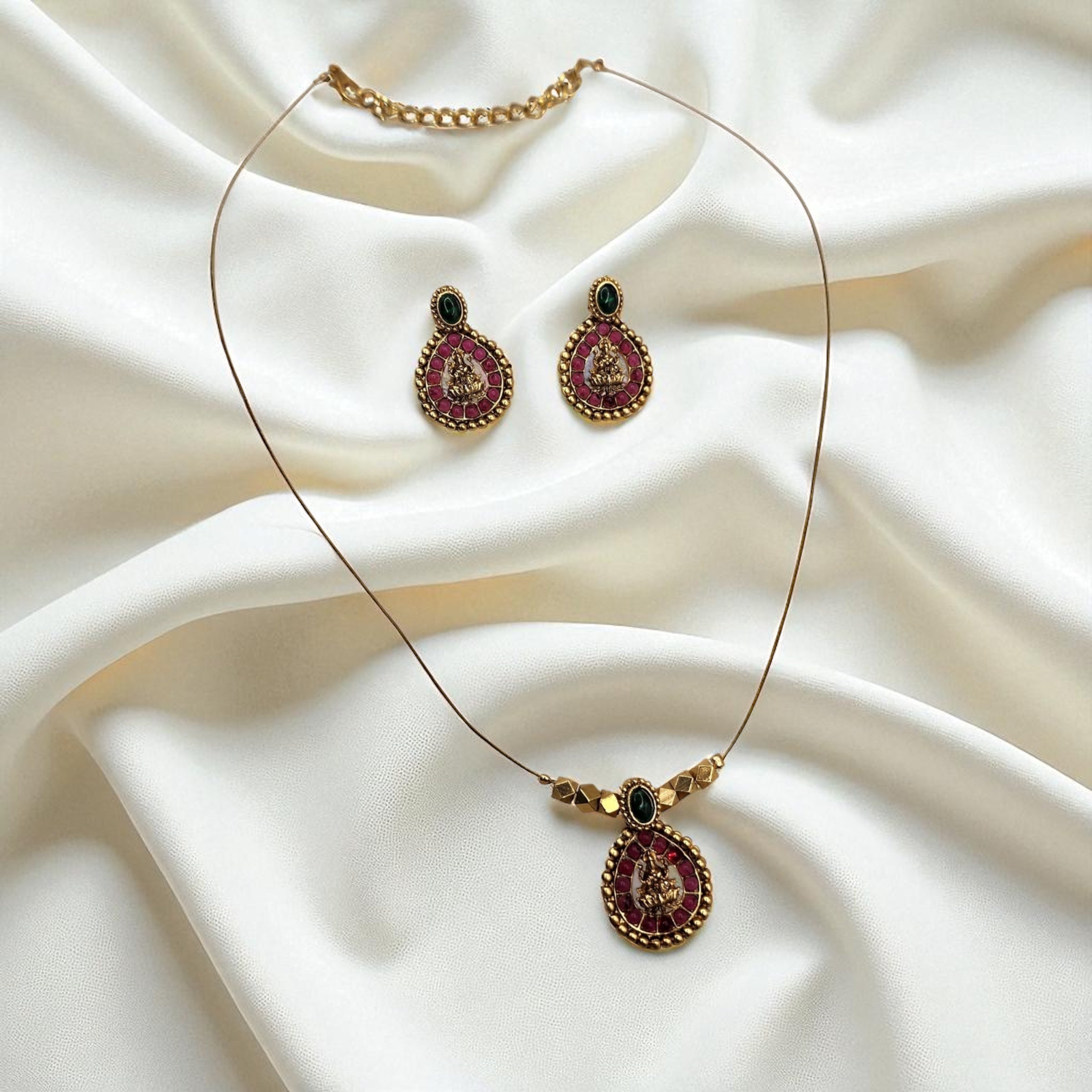 Lakshmi Locket Invisible Necklace