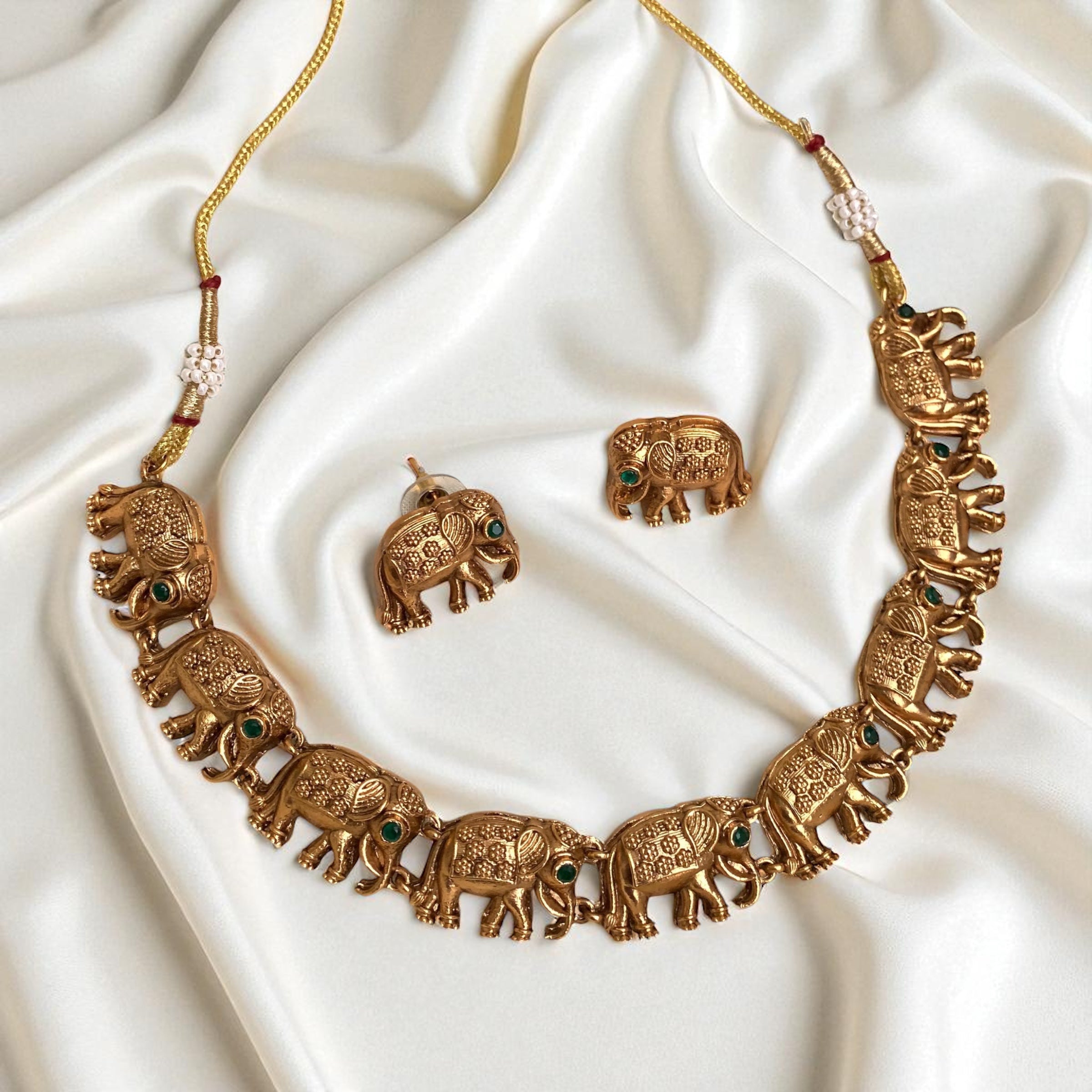Golden Elephant Necklace