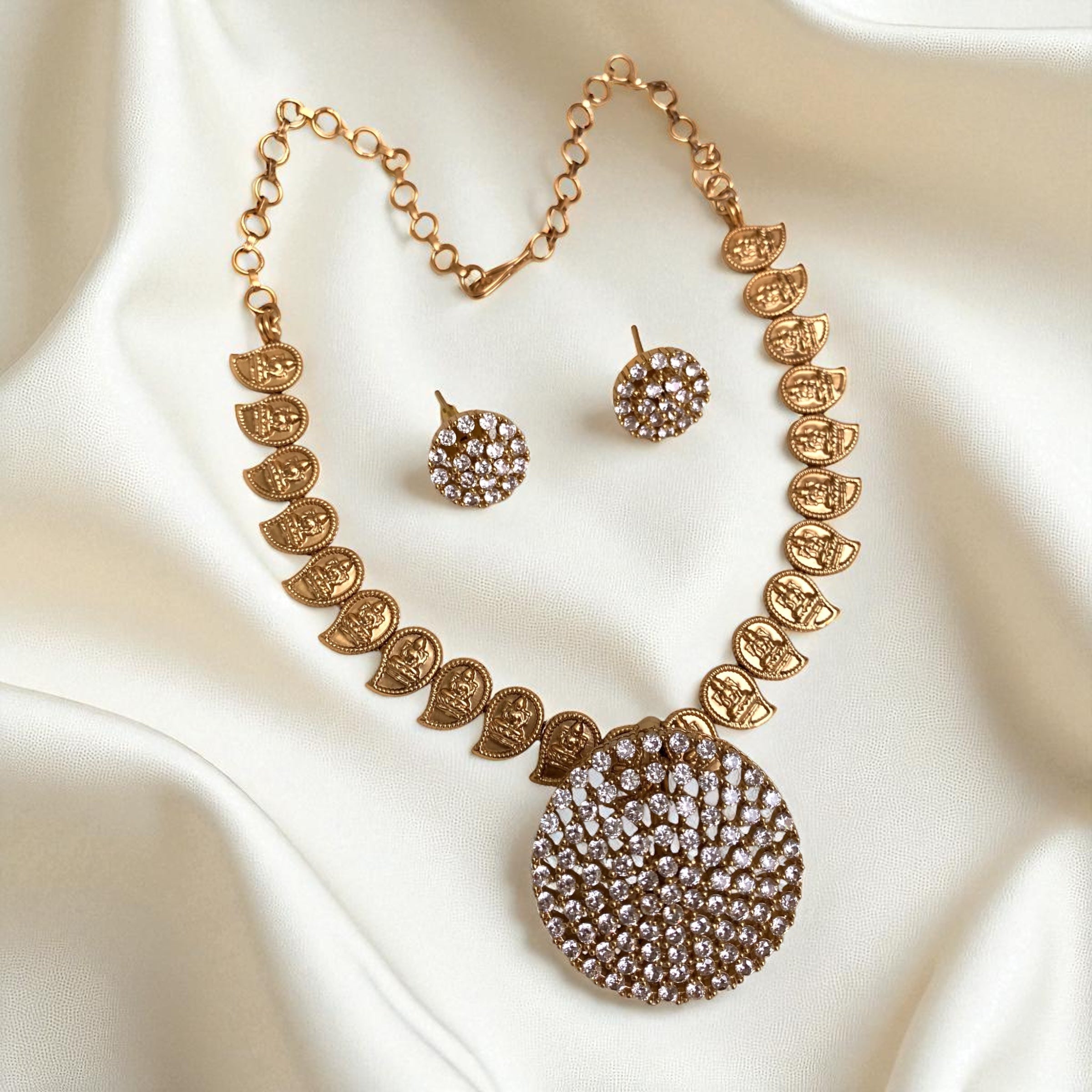AD Layered Leaf Necklace