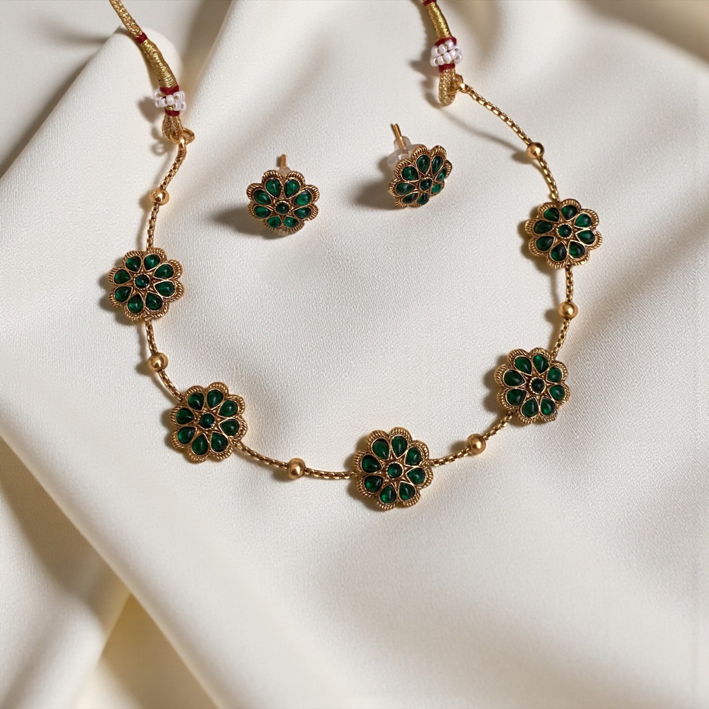 Carved Flower Necklace