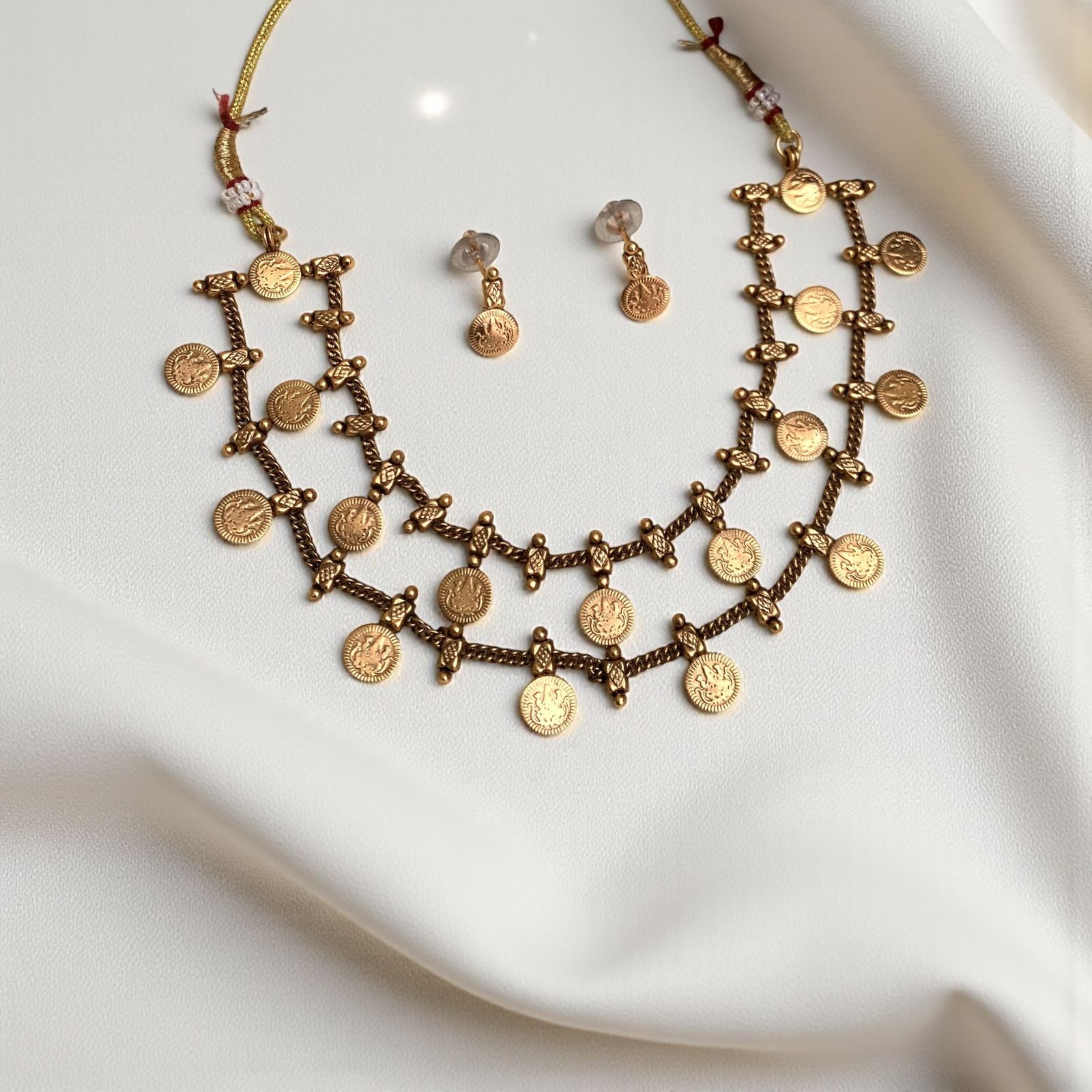 Layered Coin Chain Necklace