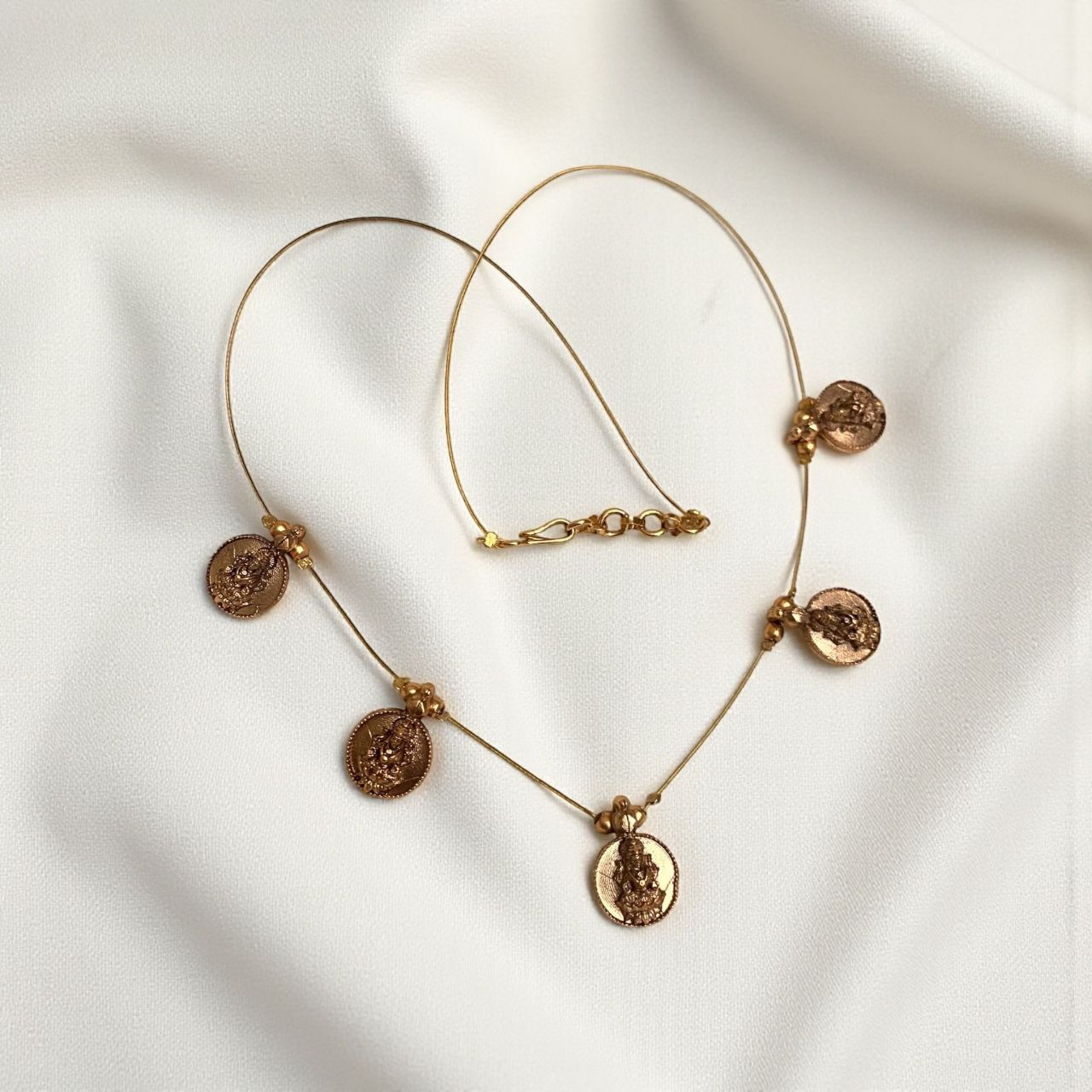 Lakshmi Coin Invisible Necklace