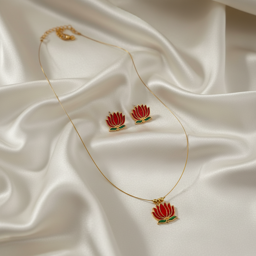 Red Lotus invisible Necklace